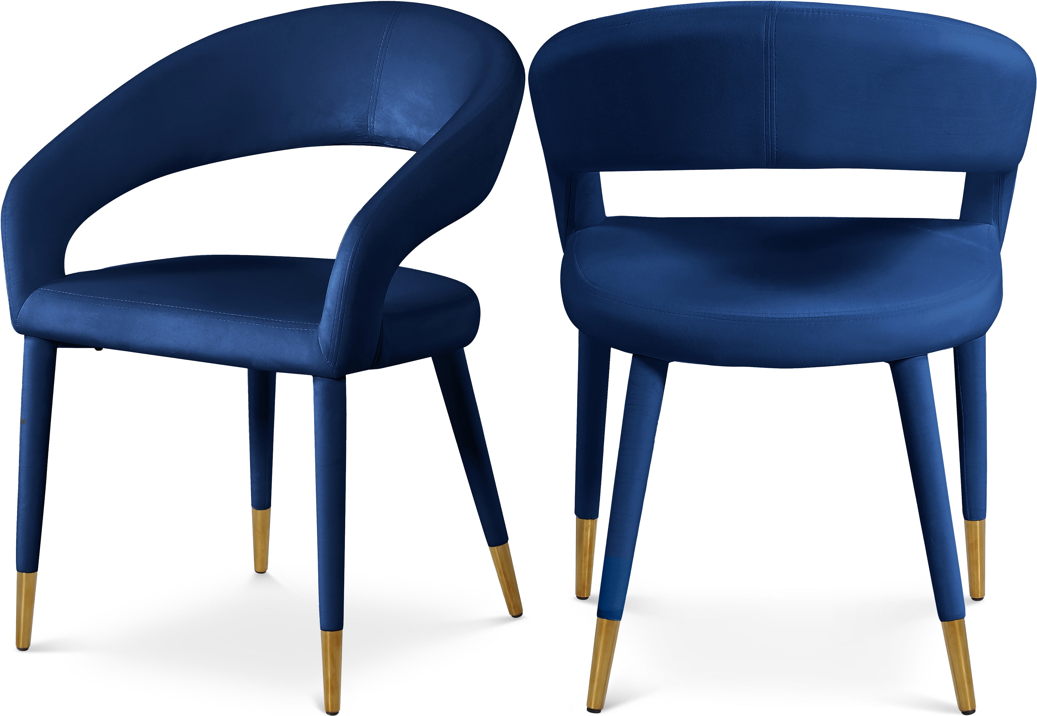 Destiny Navy Velvet Dining Chair