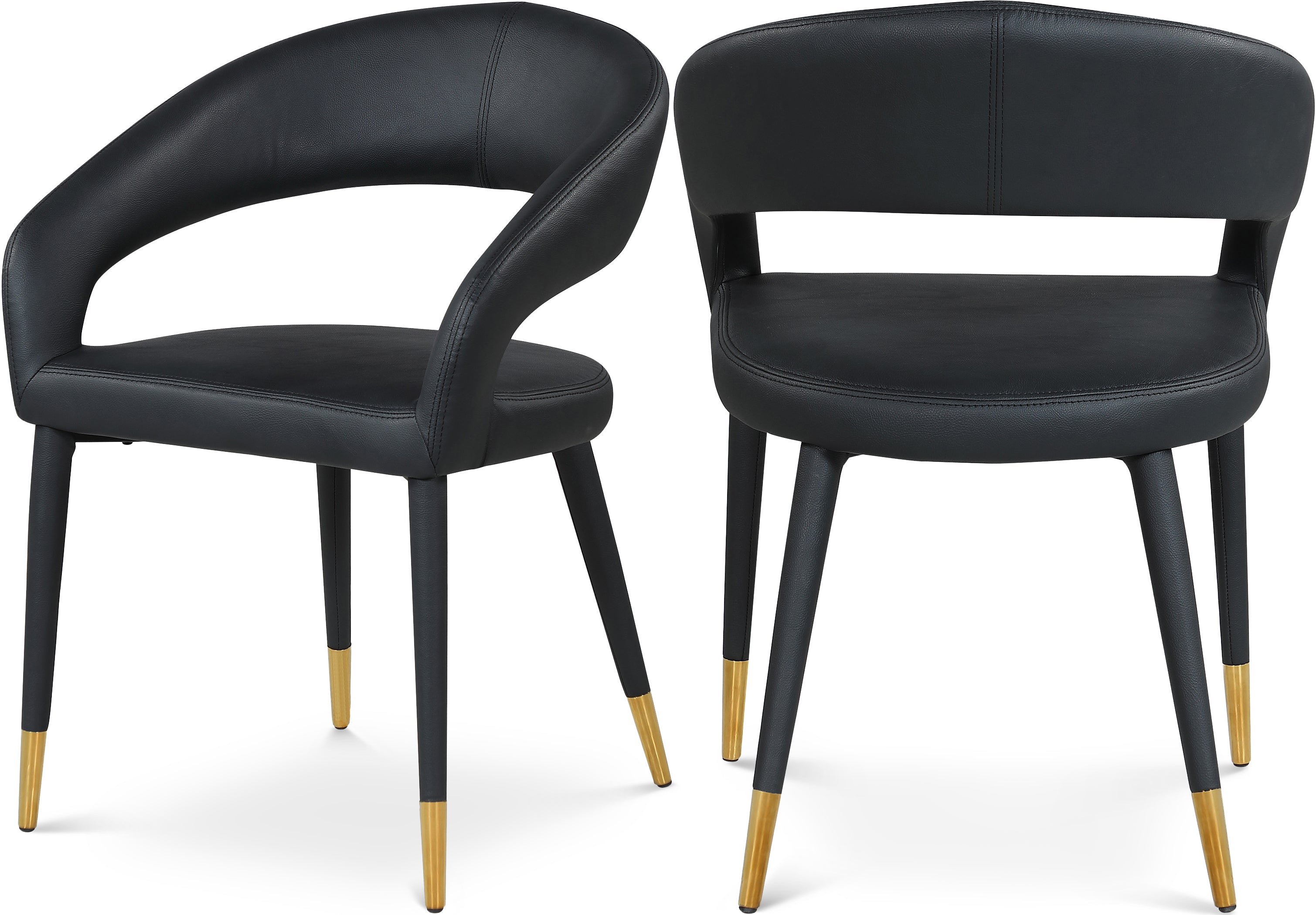 Destiny Black Vegan Leather Dining Chair