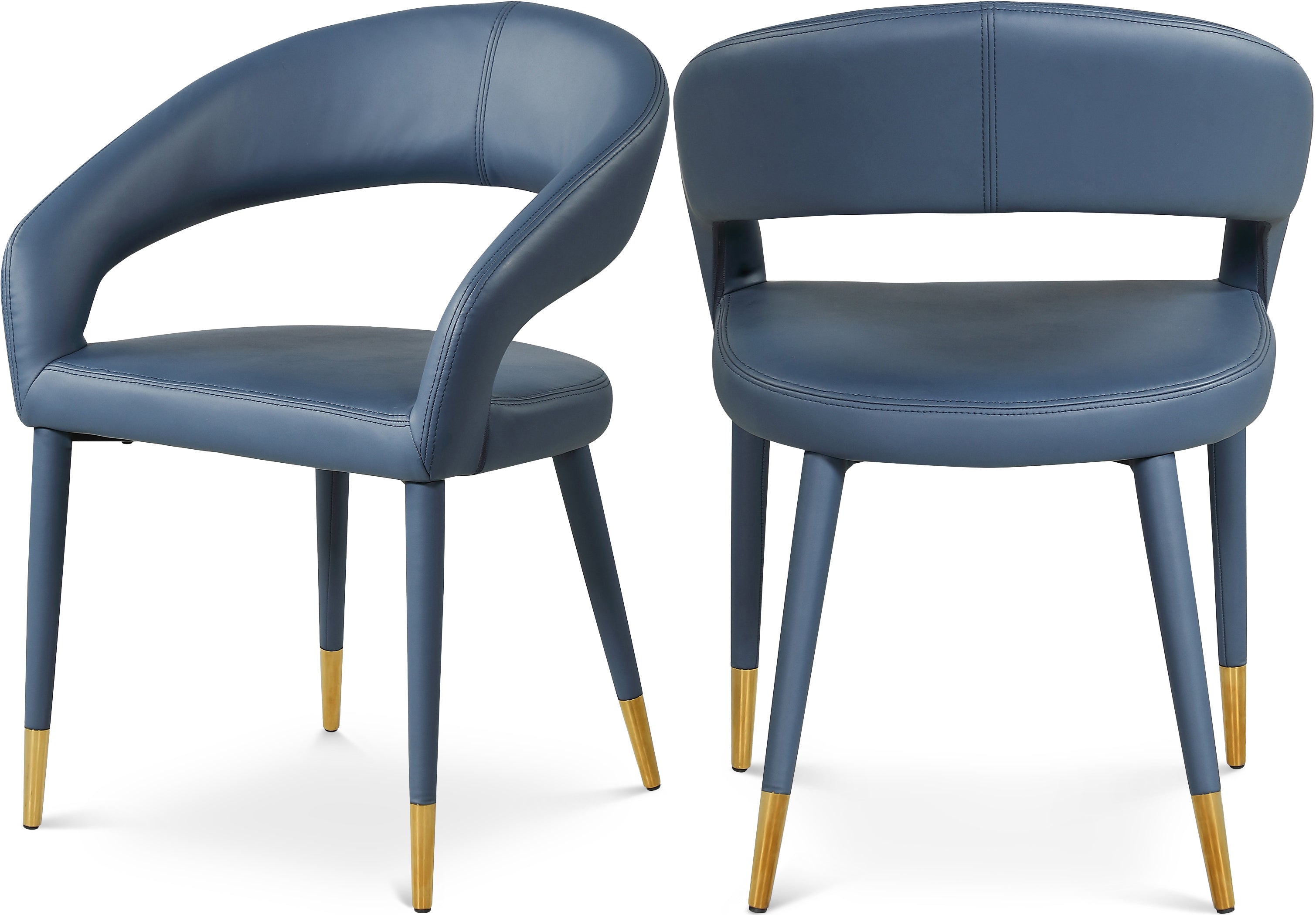 Destiny Navy Vegan Leather Dining Chair