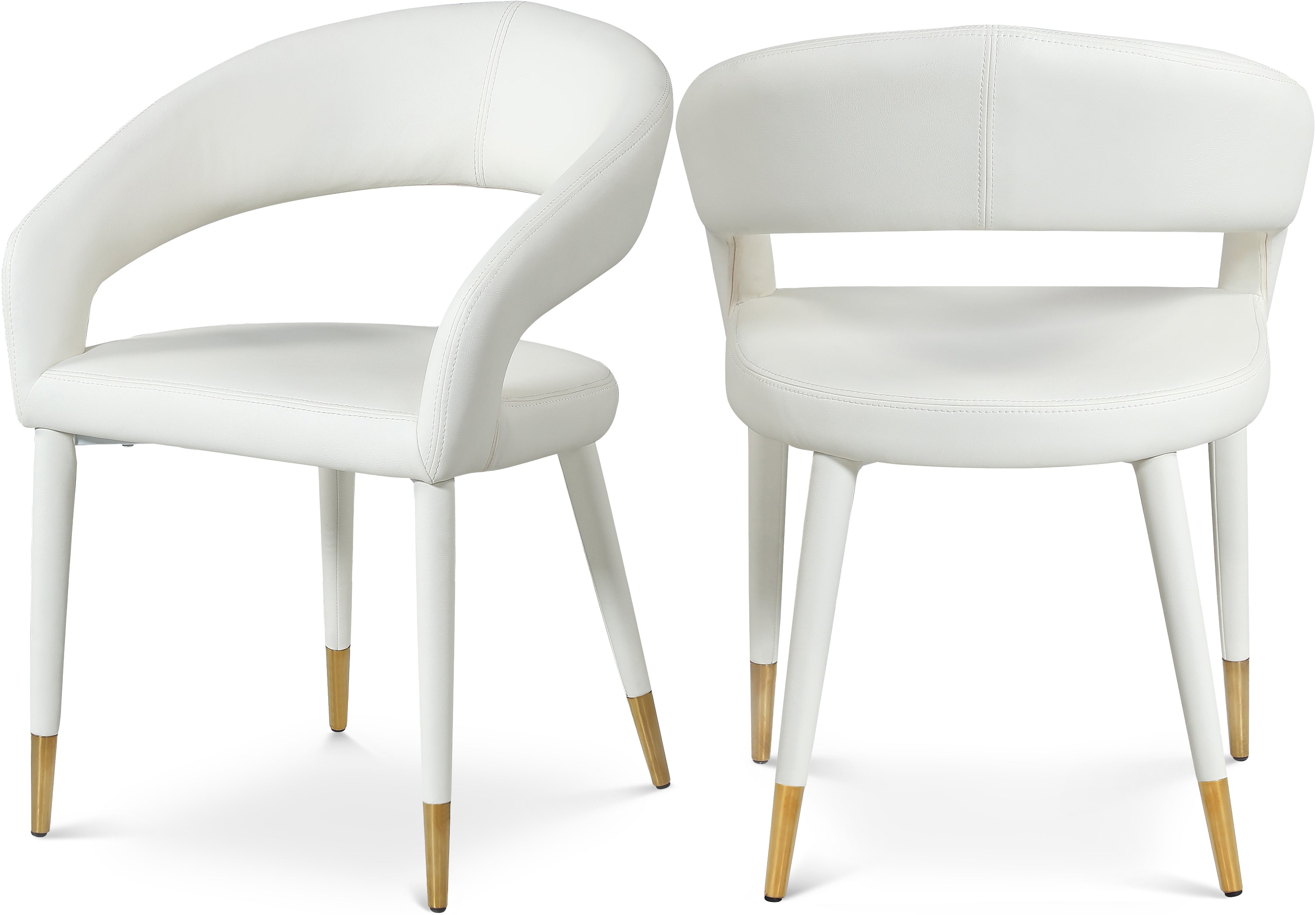 Destiny White Vegan Leather Dining Chair