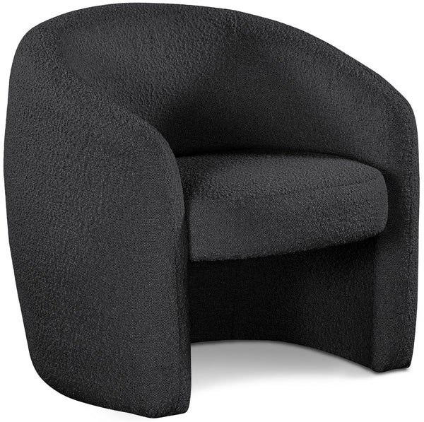 Acadia Black Boucle Fabric Accent Chair