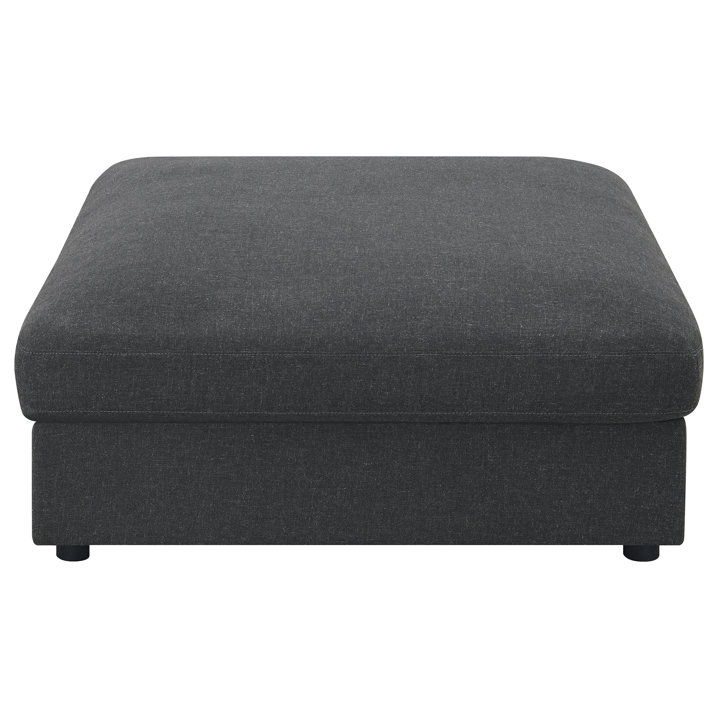 Serene Upholstered Rectangular Ottoman Charcoal