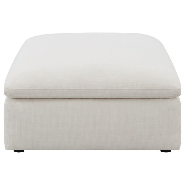 Hobson Cushion Seat Ottoman Off-White