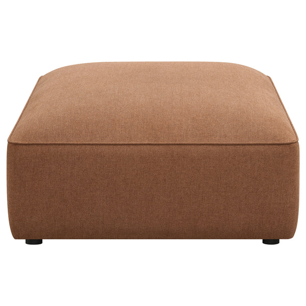 Jennifer Upholstered Ottoman Terracotta