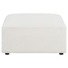 Freddie Upholstered Square Ottoman Pearl