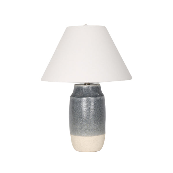 24" Reactive Finish Table Lamp, Blue/white