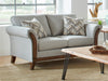 Roxanne Upholstered Flared Arm Loveseat Platinum