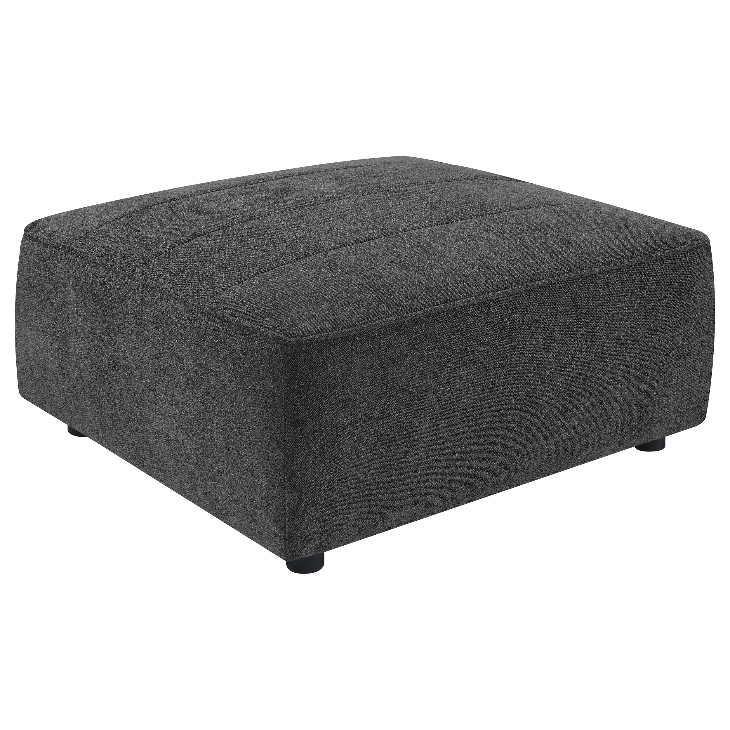 Sunny Upholstered Square Ottoman Dark Charcoal