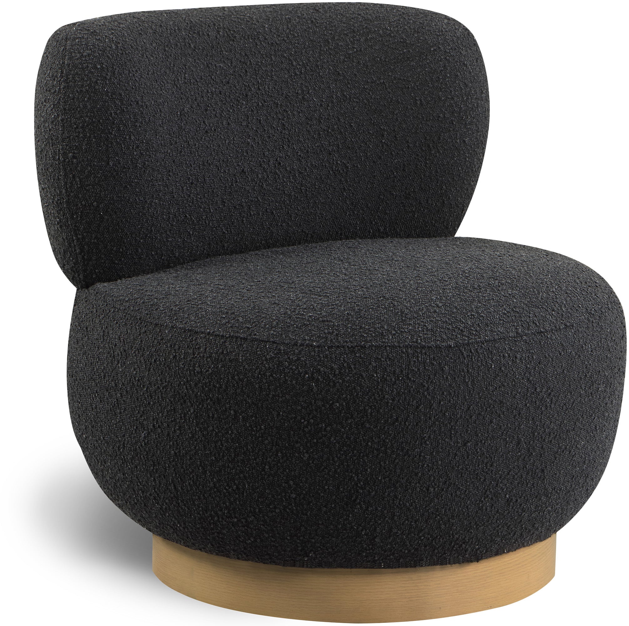 Calais Black Boucle Fabric Accent Chair