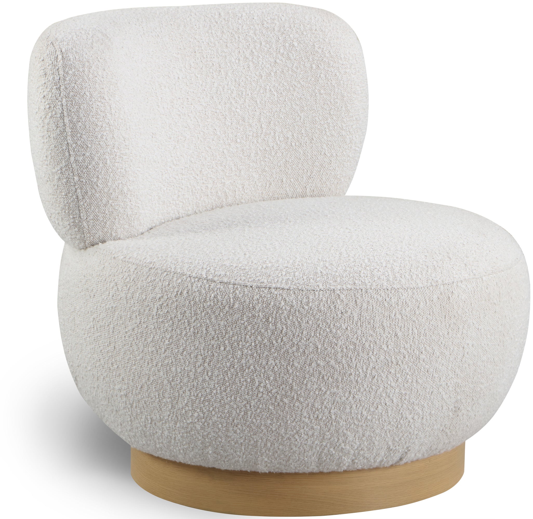 Calais Cream Boucle Fabric Accent Chair