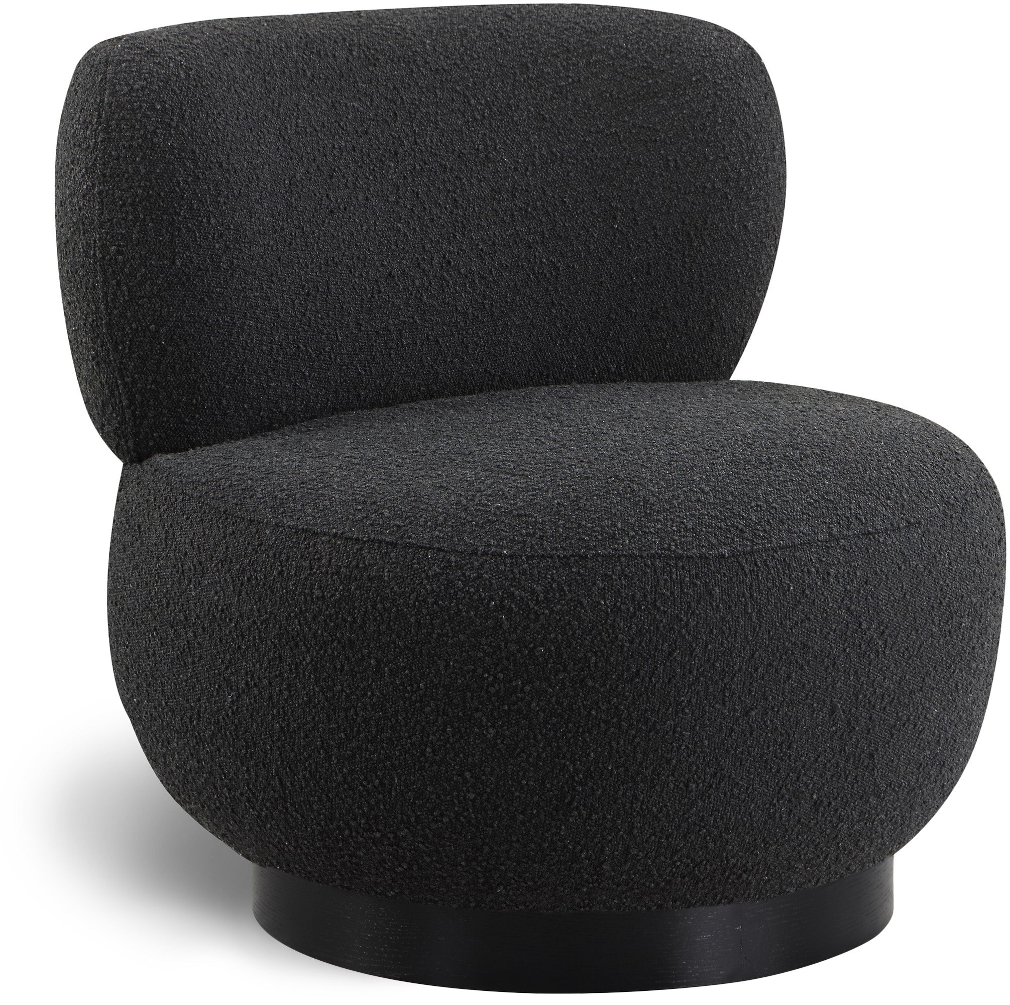 Calais Black Boucle Fabric Accent Chair