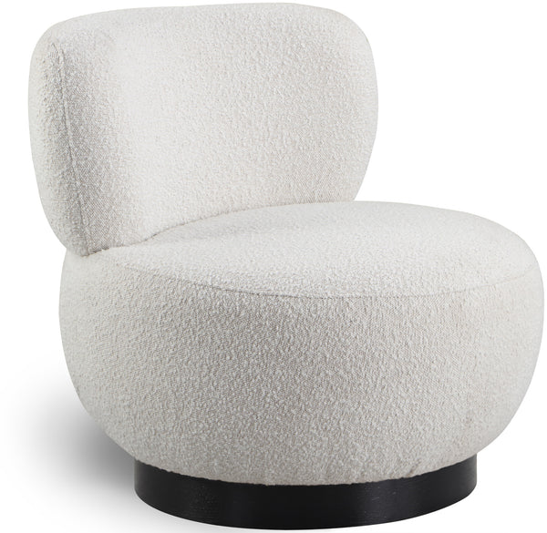 Calais Cream Boucle Fabric Accent Chair