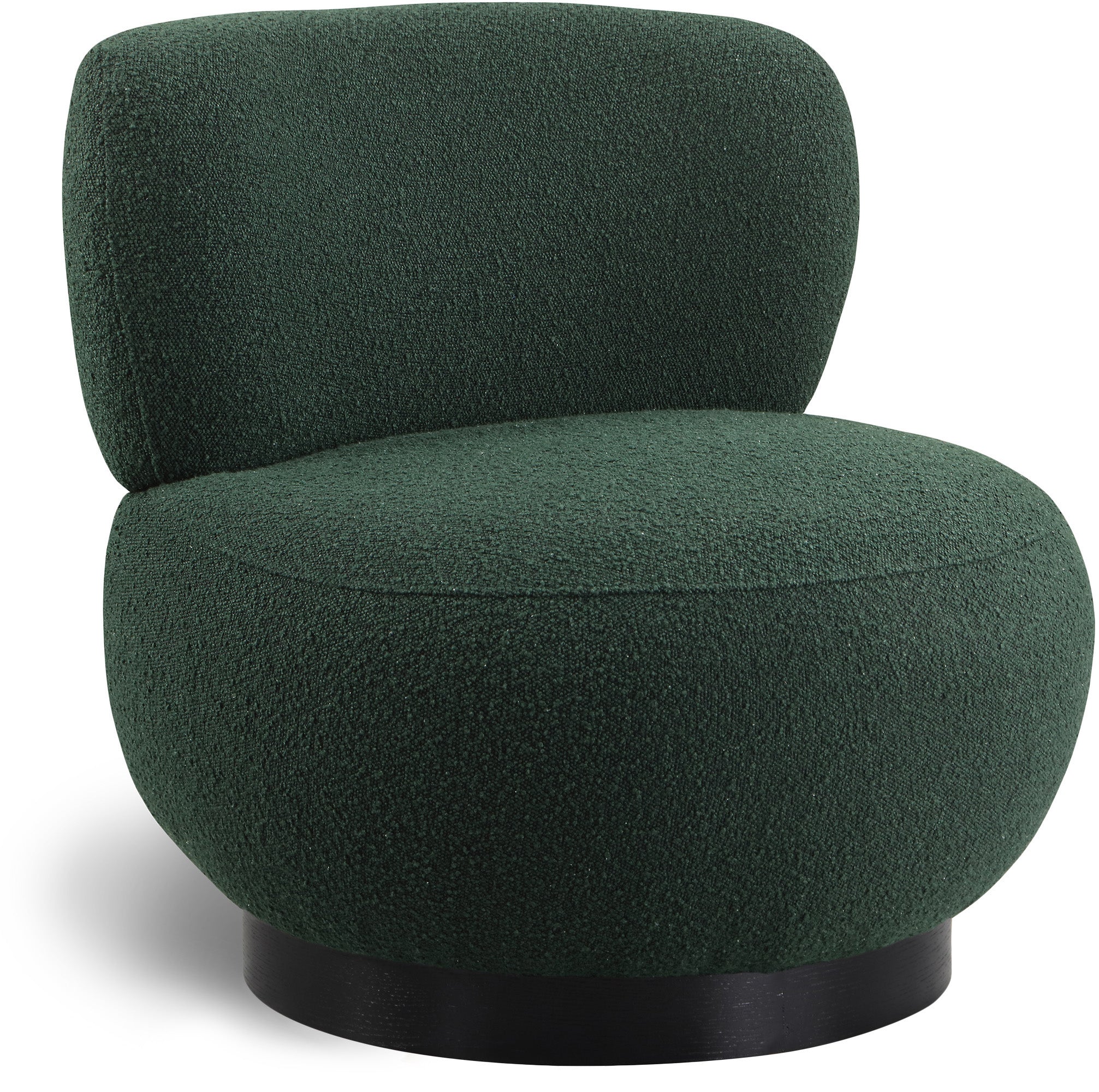 Calais Green Boucle Fabric Accent Chair