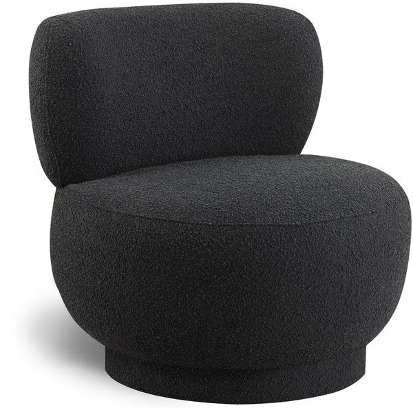 Calais Black Boucle Fabric Accent Chair