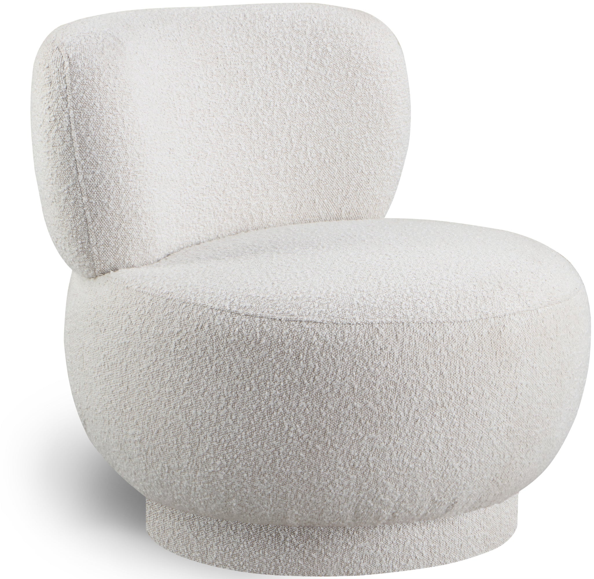 Calais Cream Boucle Fabric Accent Chair