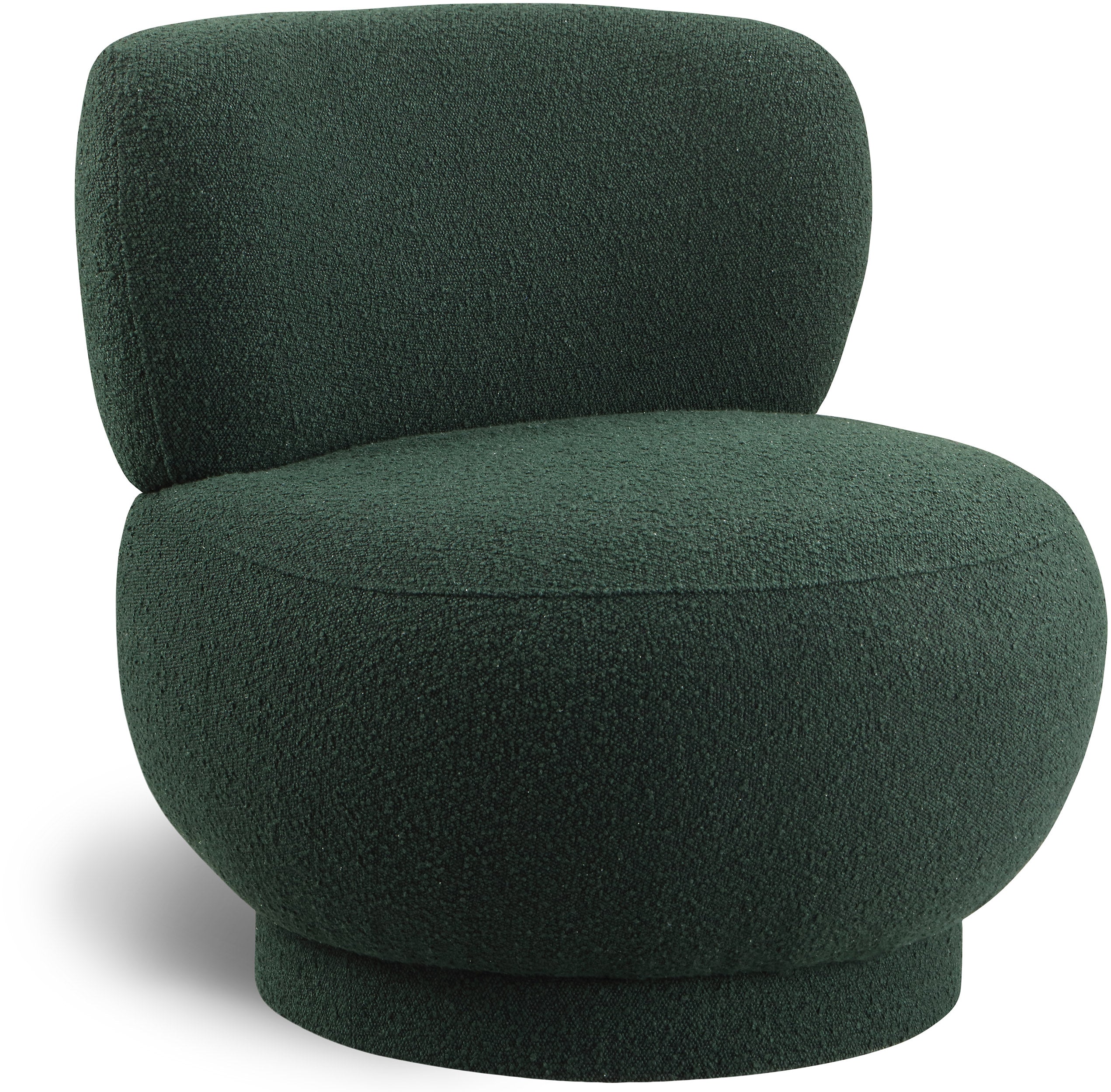 Calais Green Boucle Fabric Accent Chair