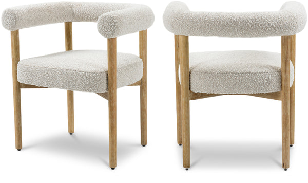 Hyatt Cream Boucle Fabric Dining Chair