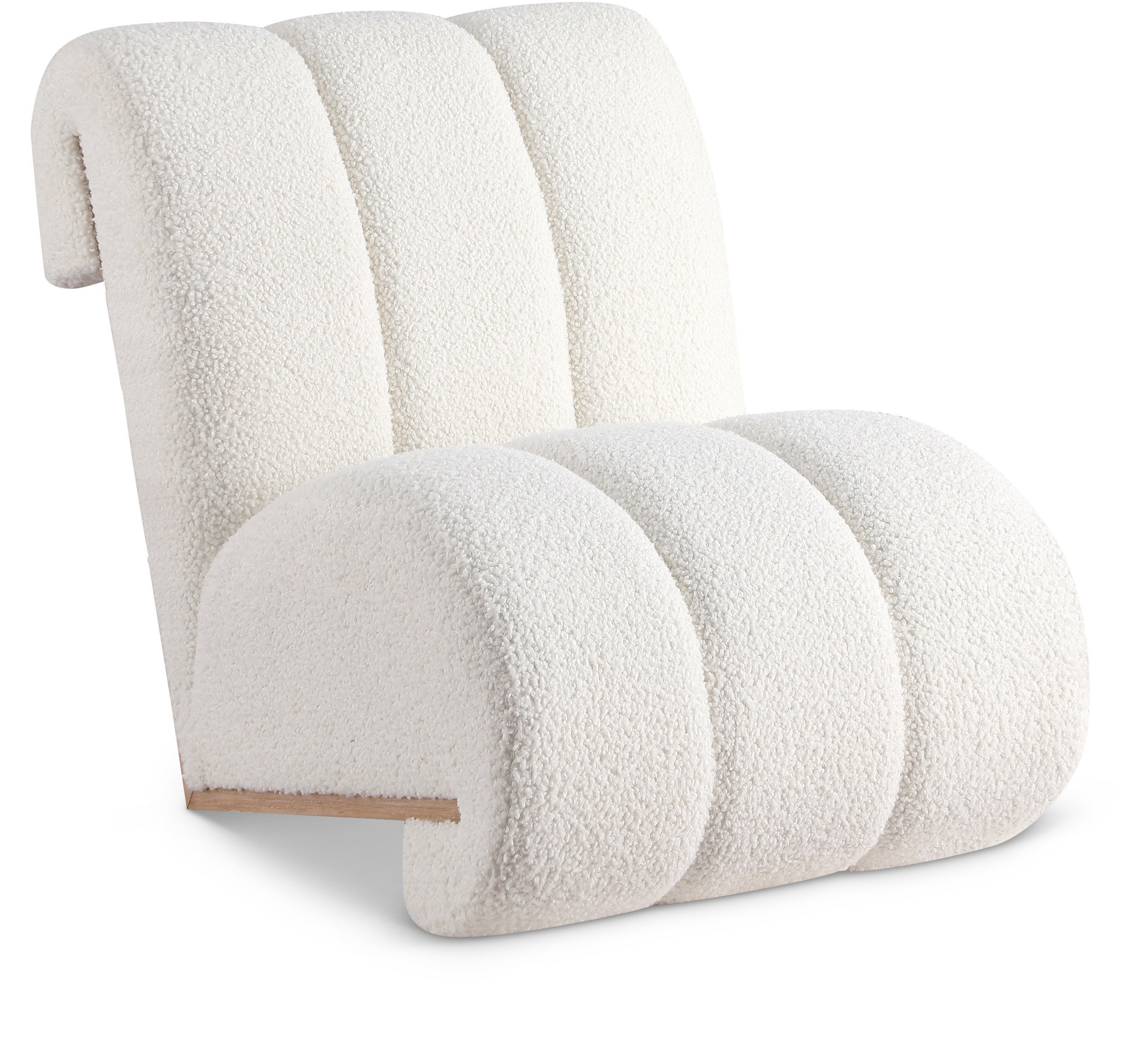 Swoon Cream Faux Sheepskin Accent Chair