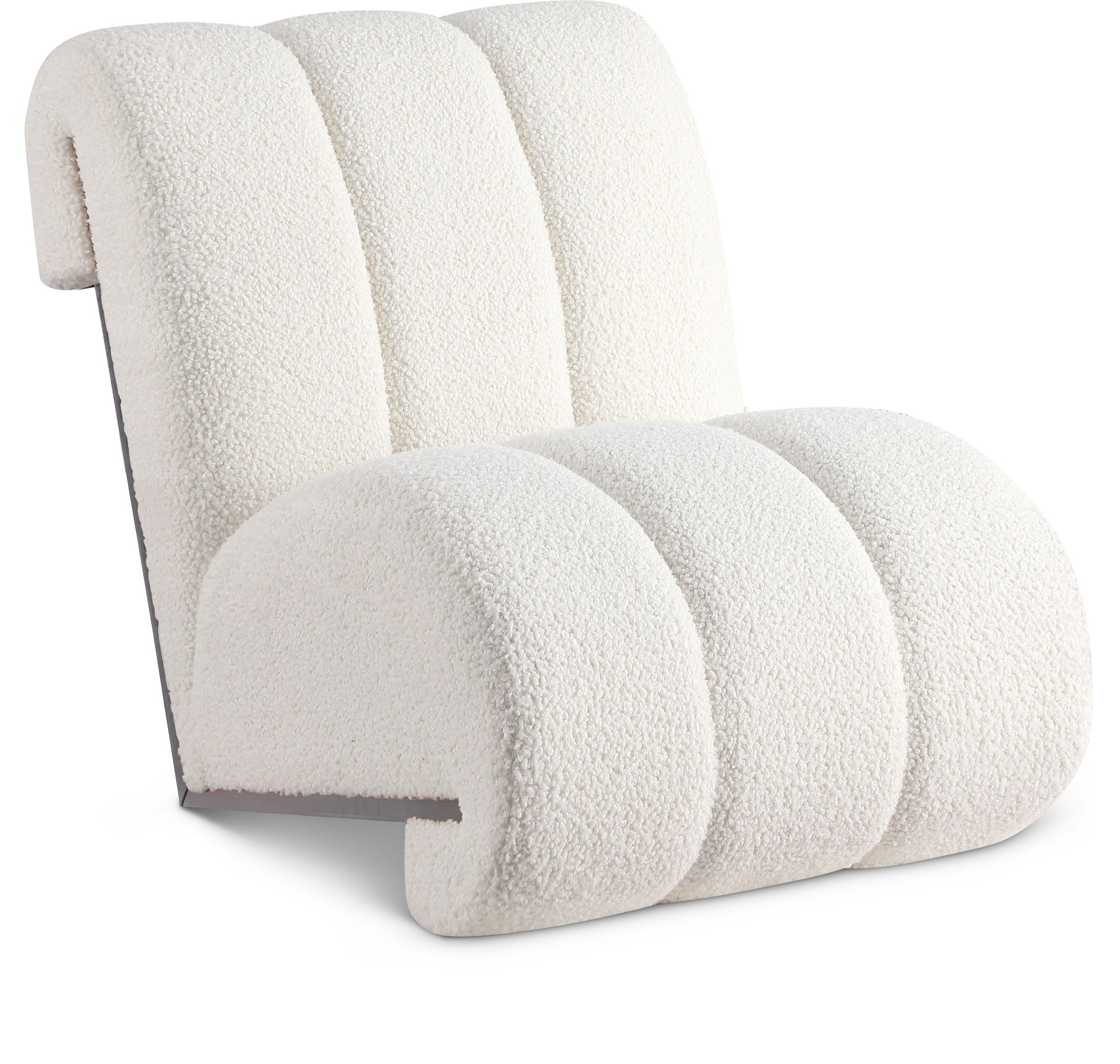 Swoon Cream Faux Sheepskin Accent Chair