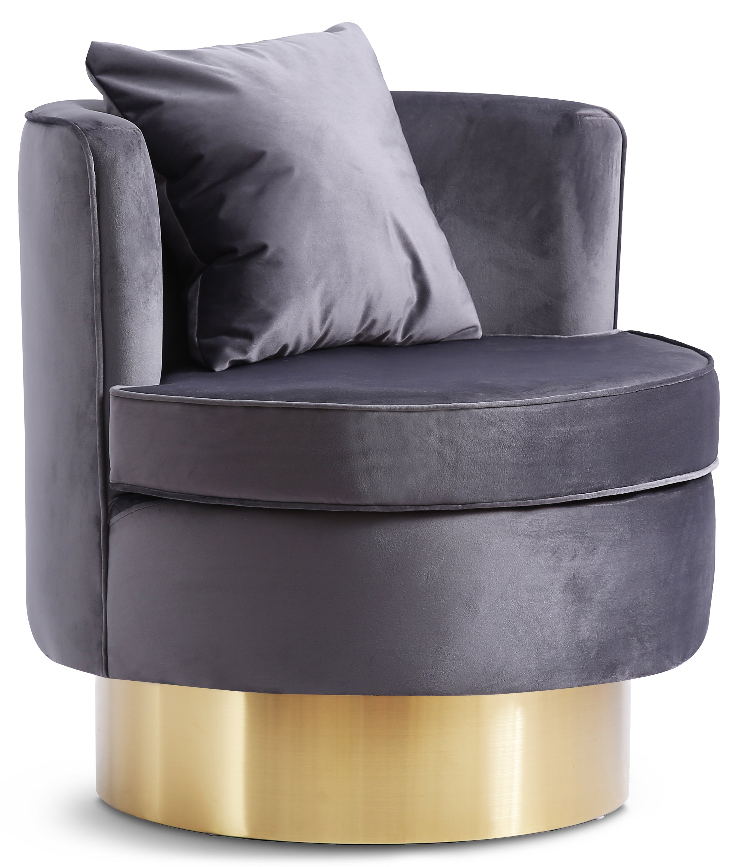 Kendra Grey Velvet Accent Chair