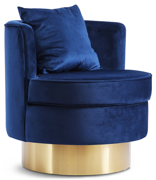 Kendra Navy Velvet Accent Chair