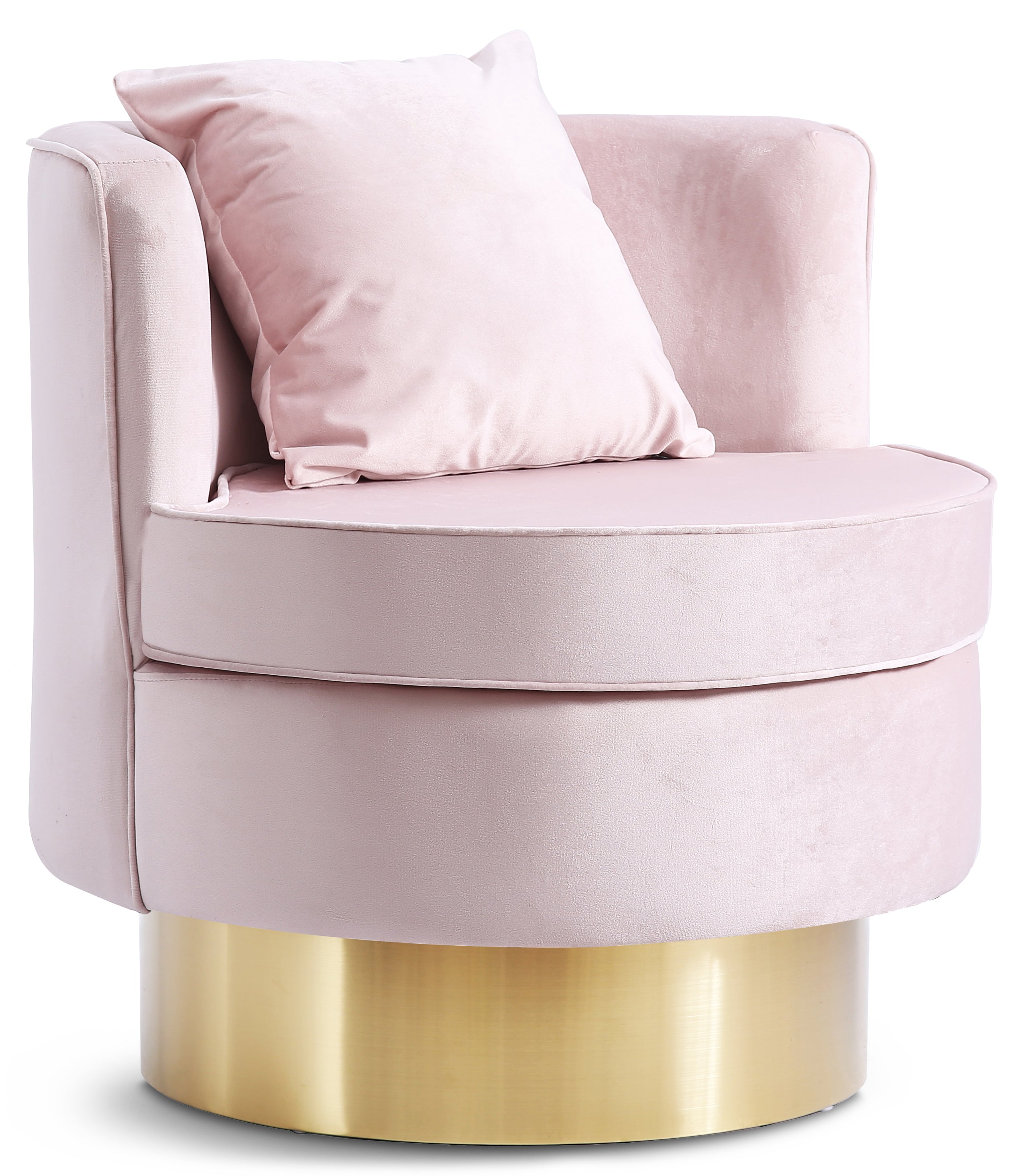 Kendra Pink Velvet Accent Chair