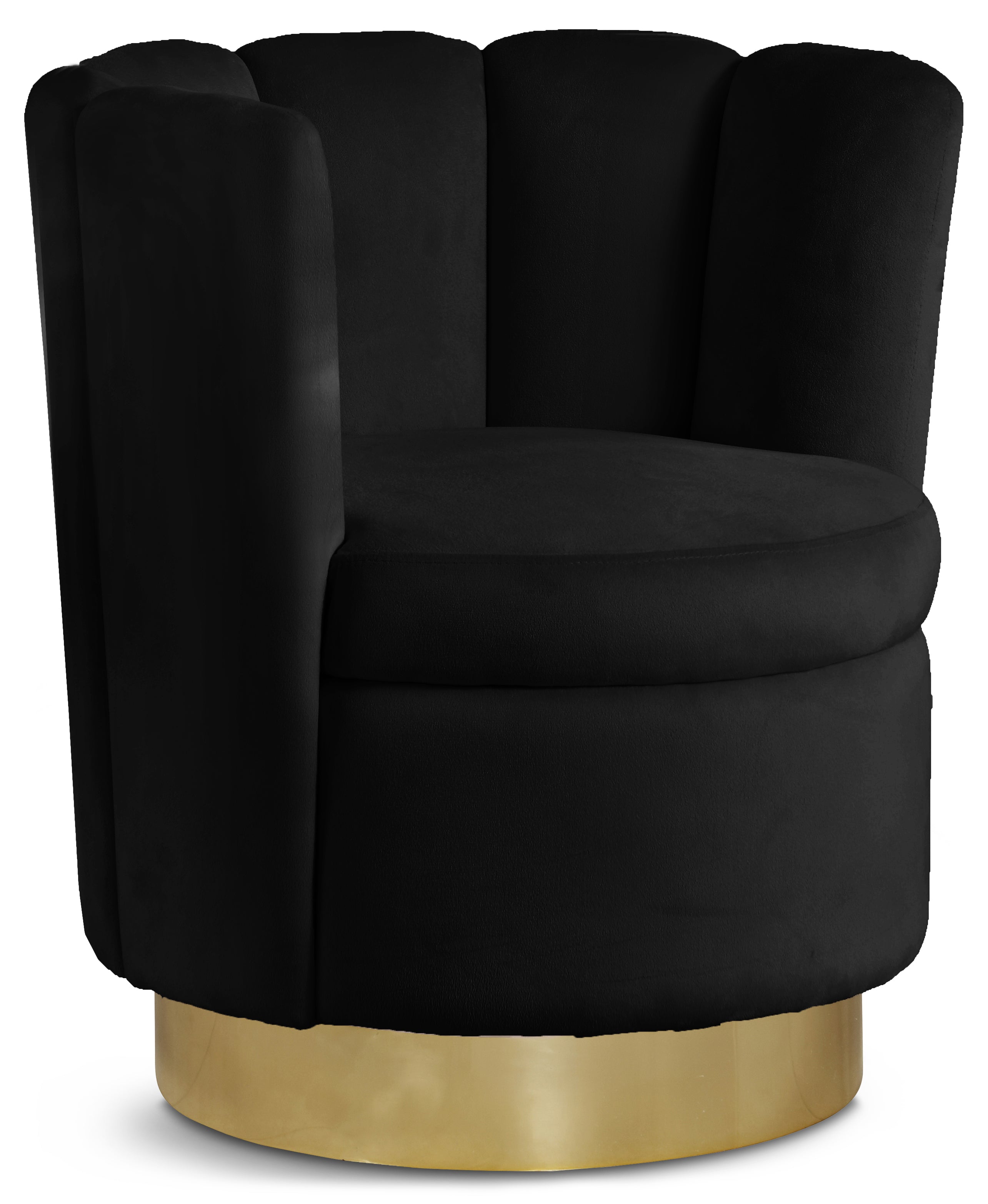 Lily Black Velvet Accent Chair