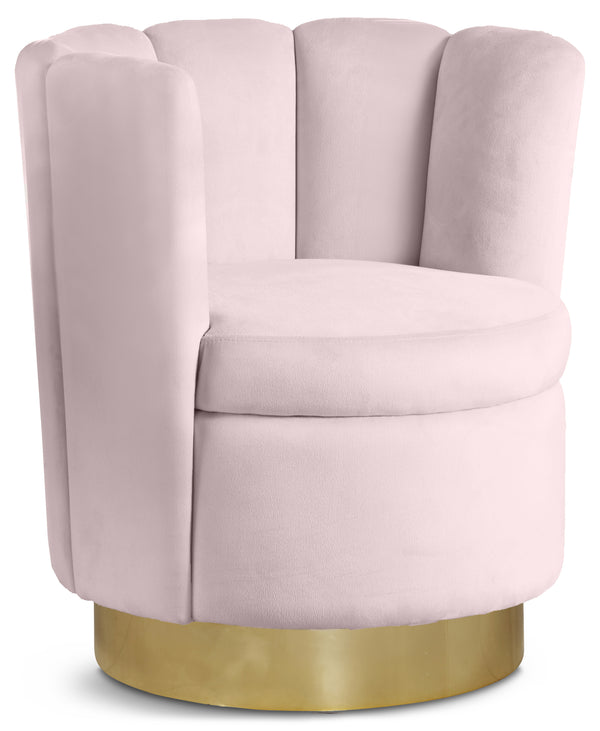 Lily Pink Velvet Accent Chair