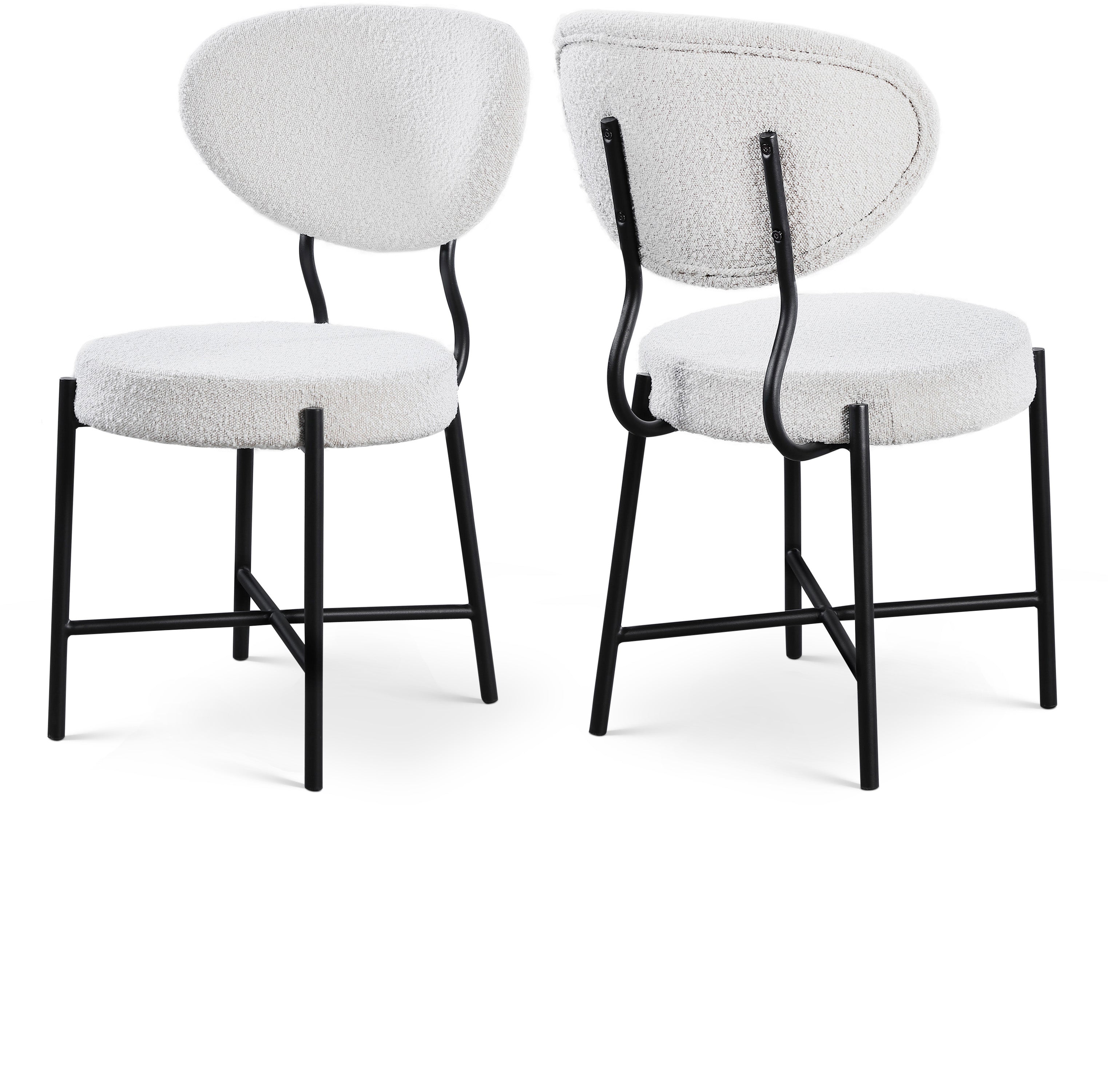 Allure Cream Boucle Fabric Dining Chair