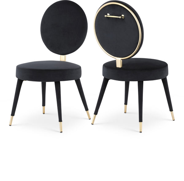 Brandy Black Velvet Dining Chair