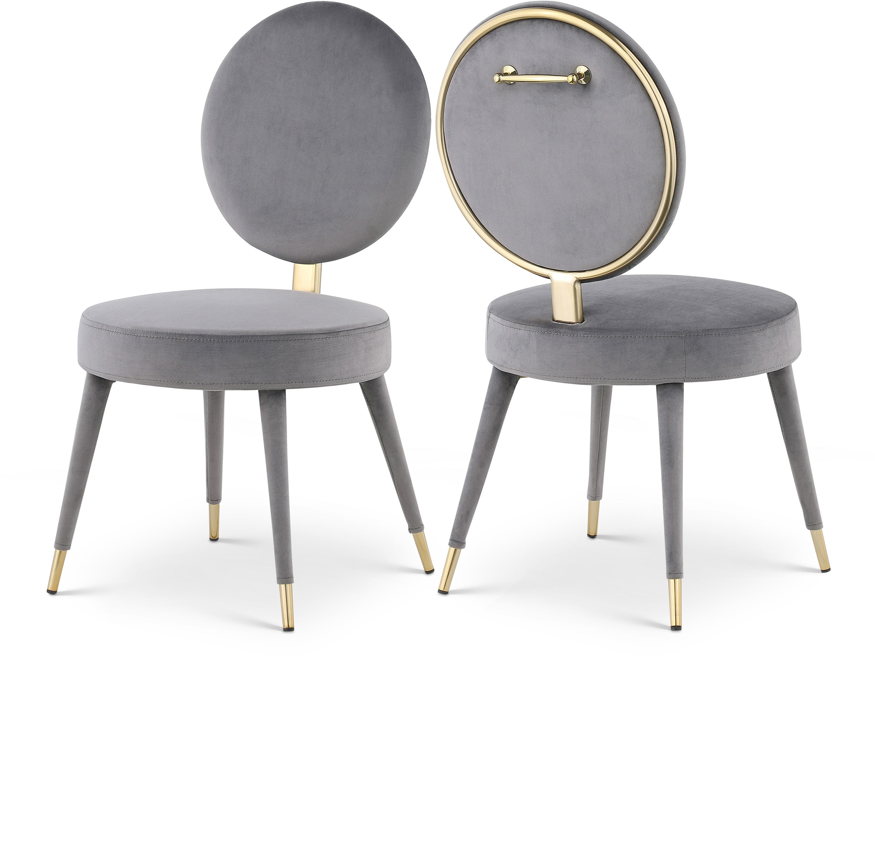 Brandy Grey Velvet Dining Chair