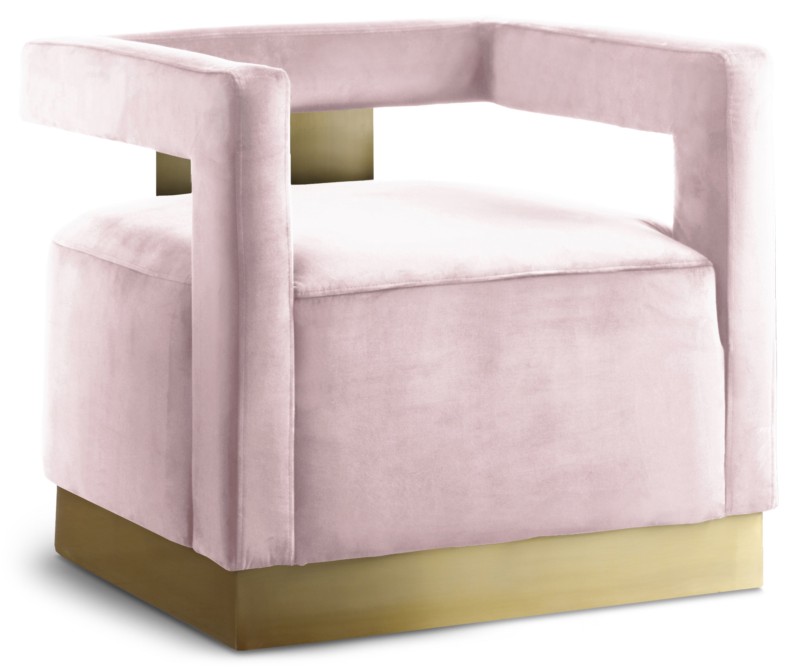 Armani Pink Velvet Accent Chair