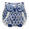 Cer, 6"h Chinoiserie Owl, Blue/white