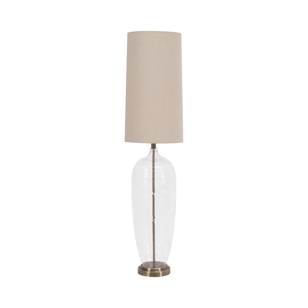 Glass 50" Bottle Table Lamp, Clear