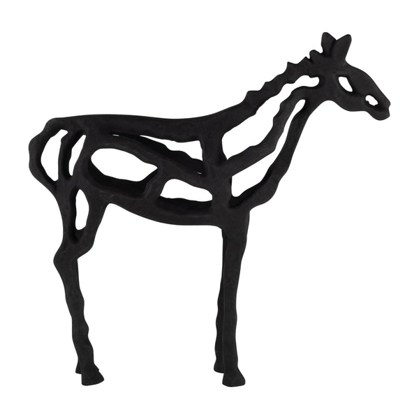 Metal,14"h, Horse Illusion Sculpture,black