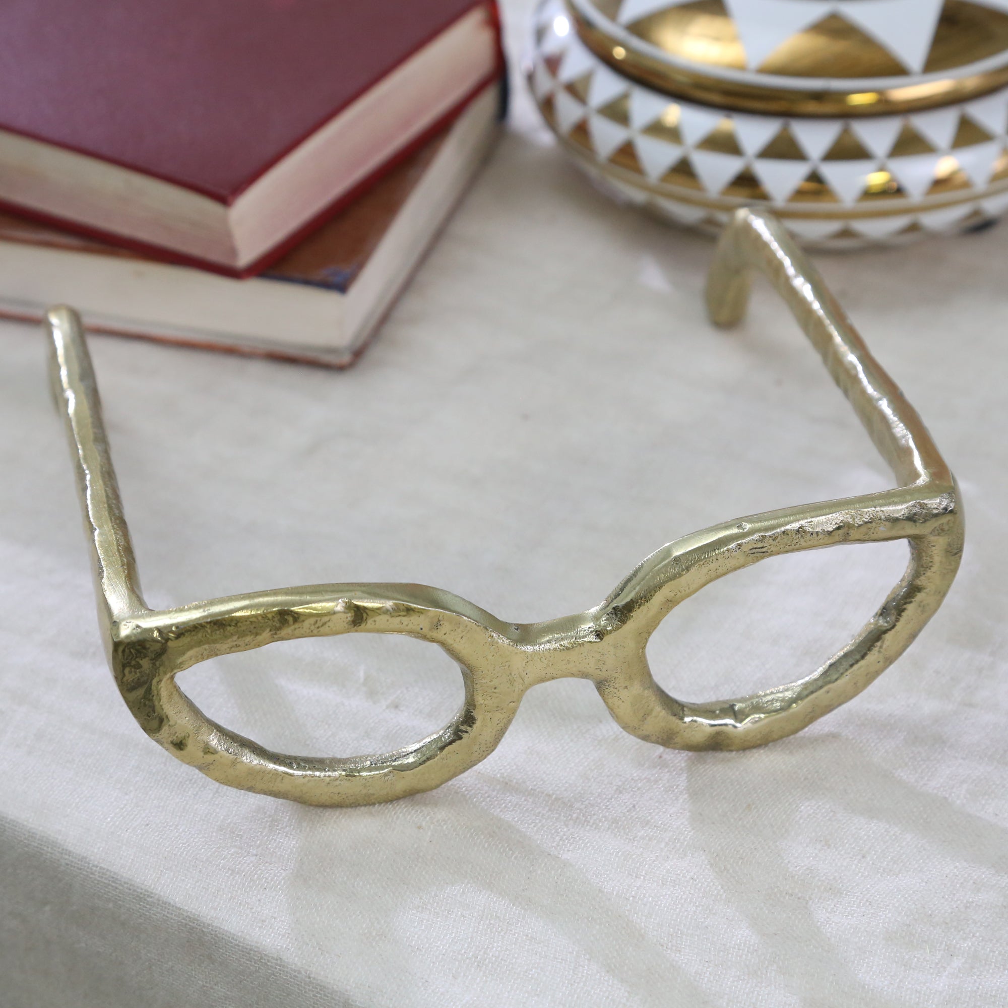 Gold Glasses Sculpture