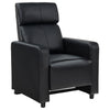 Toohey Home Theater Push Back Recliner Black