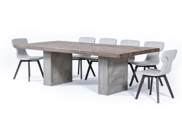 Modrest Renzo Modern Oak & Concrete 94" Dining Table