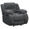 Weissman Upholstered Glider Recliner Charcoal