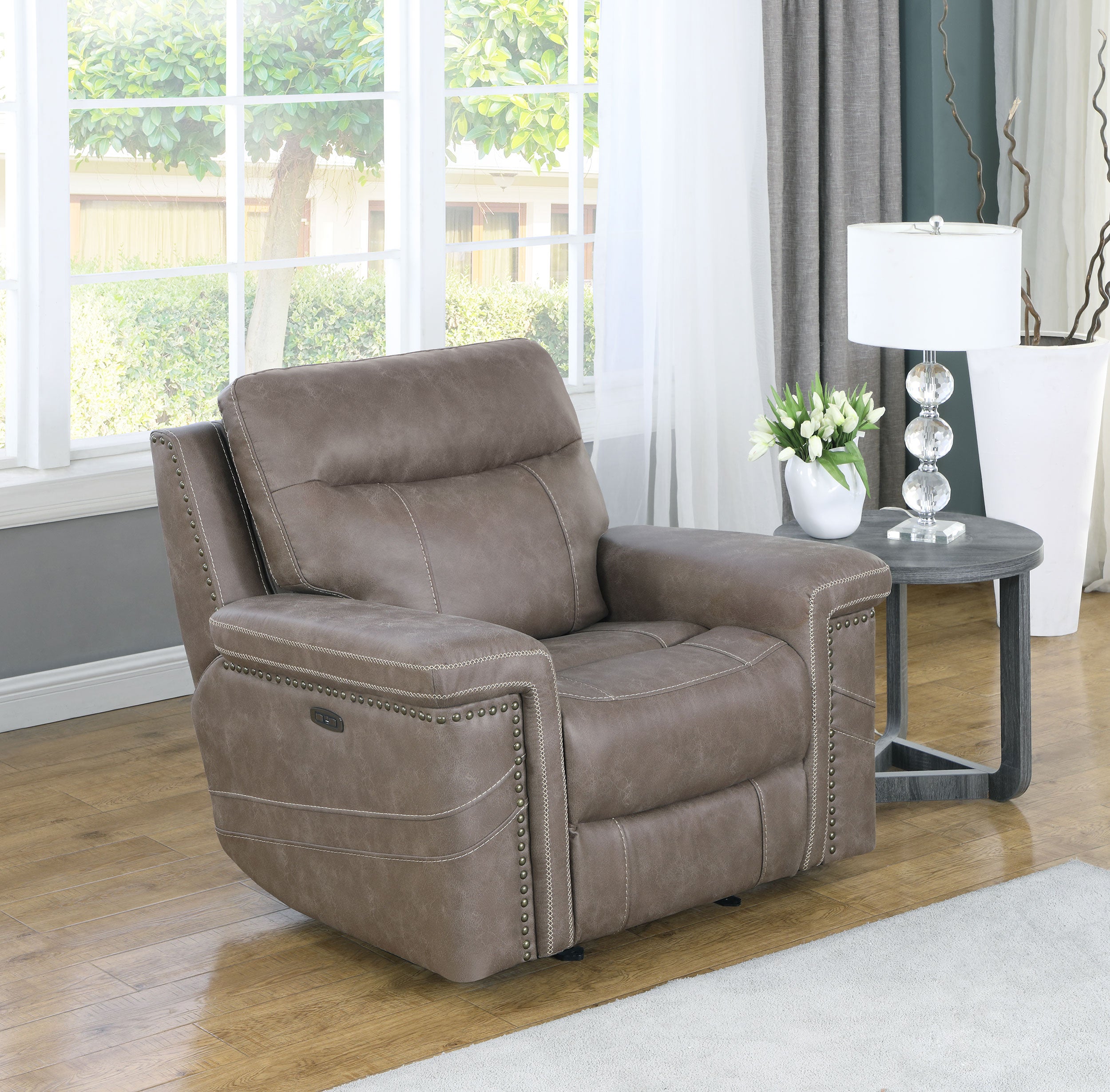 Wixom Power^2 Glider Recliner Taupe