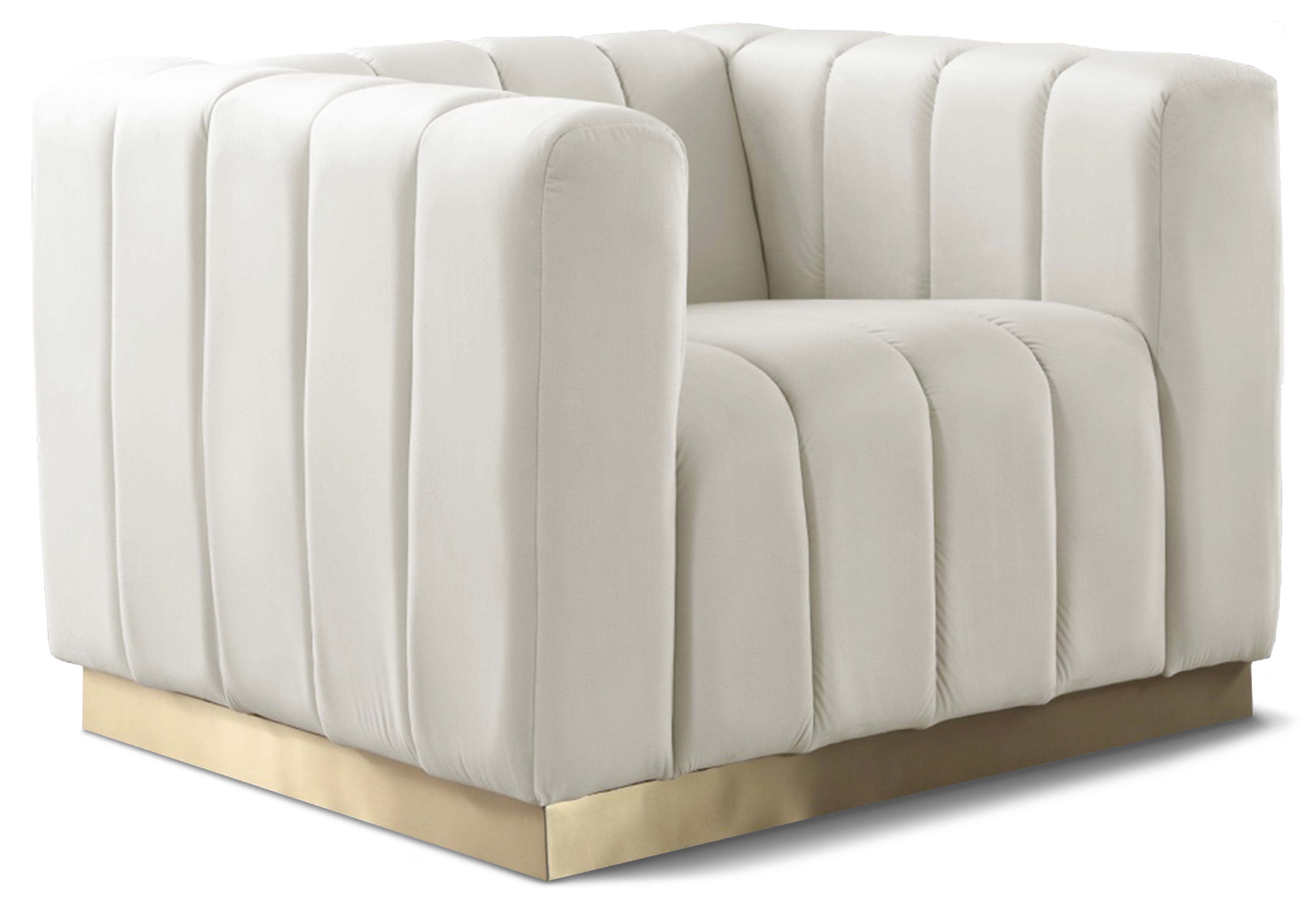 Marlon Cream Velvet Chair