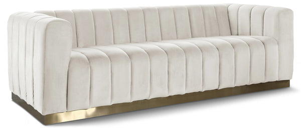 Marlon Cream Velvet Sofa