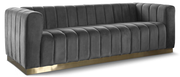 Marlon Grey Velvet Sofa