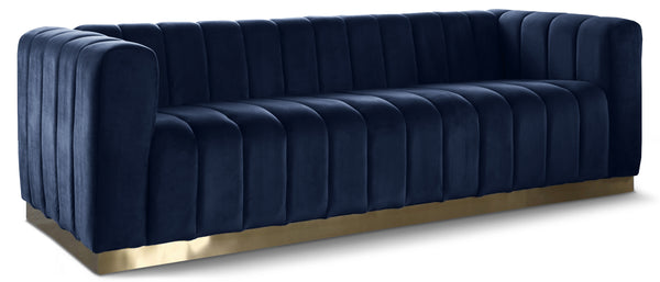 Marlon Navy Velvet Sofa