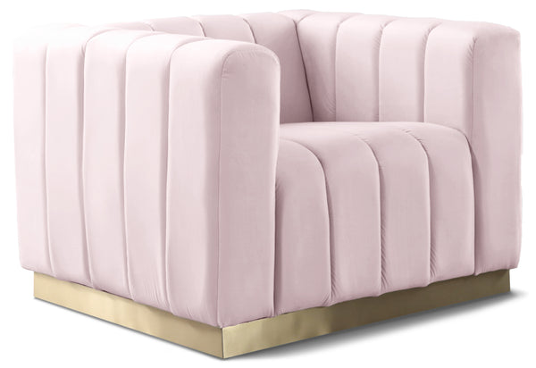 Marlon Pink Velvet Chair