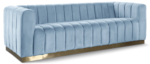 Marlon Sky Blue Velvet Sofa