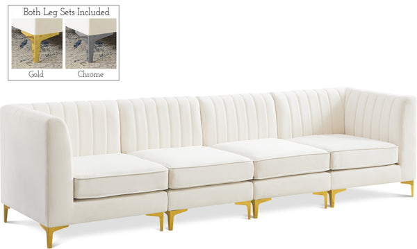 Alina Cream Velvet Modular Sofa