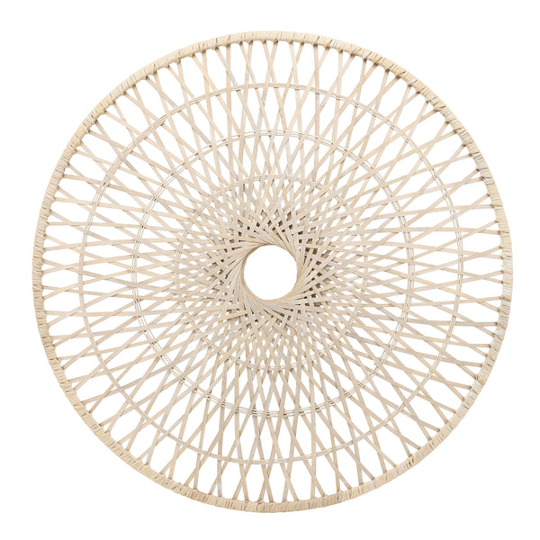 Wicker, 36", Round Wall Accent, Natural