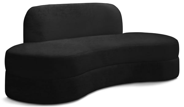 Mitzy Black Velvet Sofa