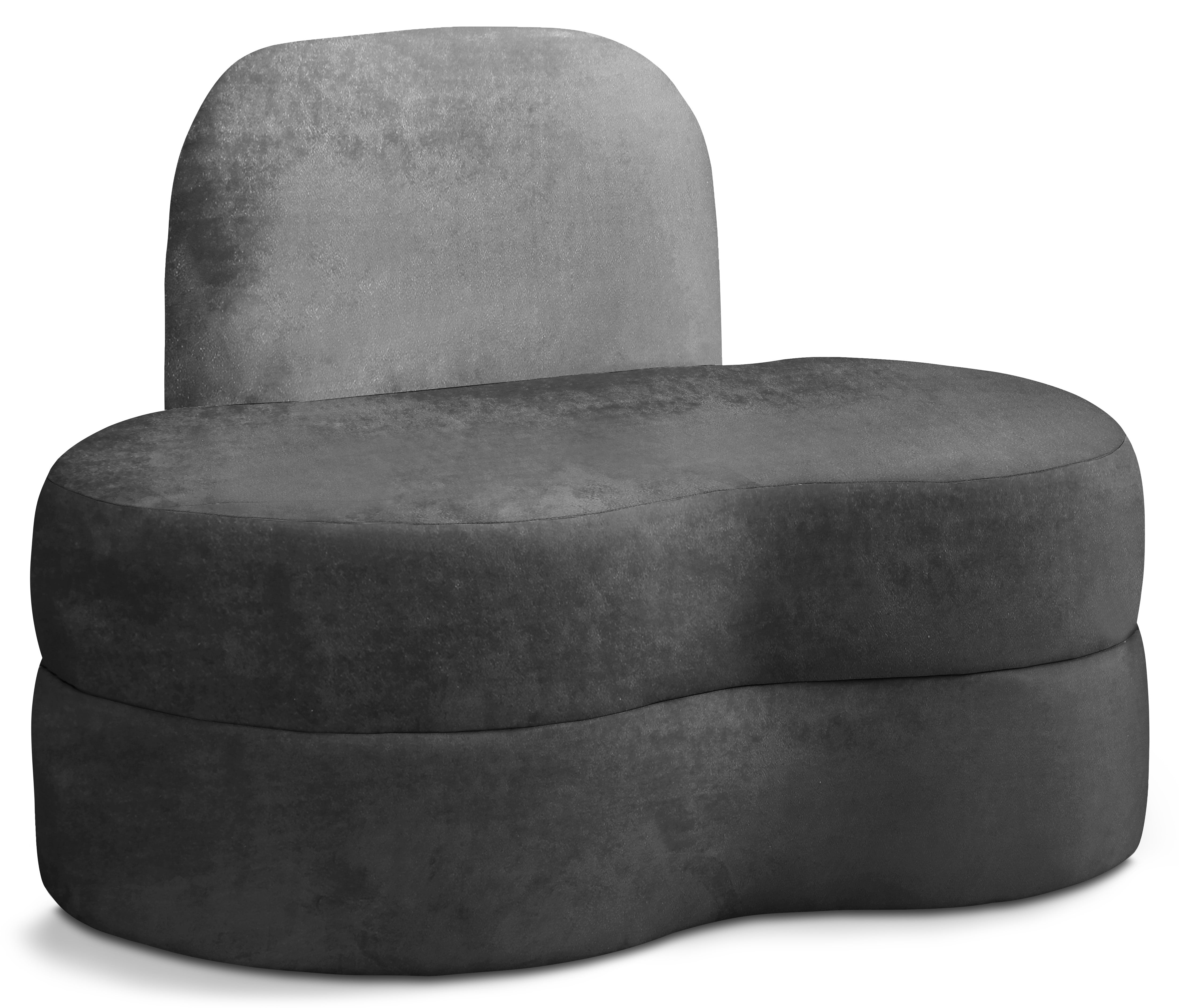 Mitzy Grey Velvet Chair